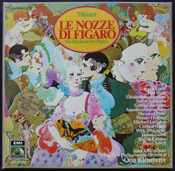 Wolfgang Amadeus Mozart – Otto Klemperer, Geraint Evans, Reri Grist, Elisabeth Söderström, Teresa Berganza, Gabriel Bacquier, Annelies Burmeister, Margaret Price, Werner Hollweg, Michael Langdon, Clifford Grant, Willi Brokmeier, Teresa Cahill, Kiri Te Kan : Le Nozze Di Figaro (Die Hochzeit Des Figaro) (Box + 4xLP)