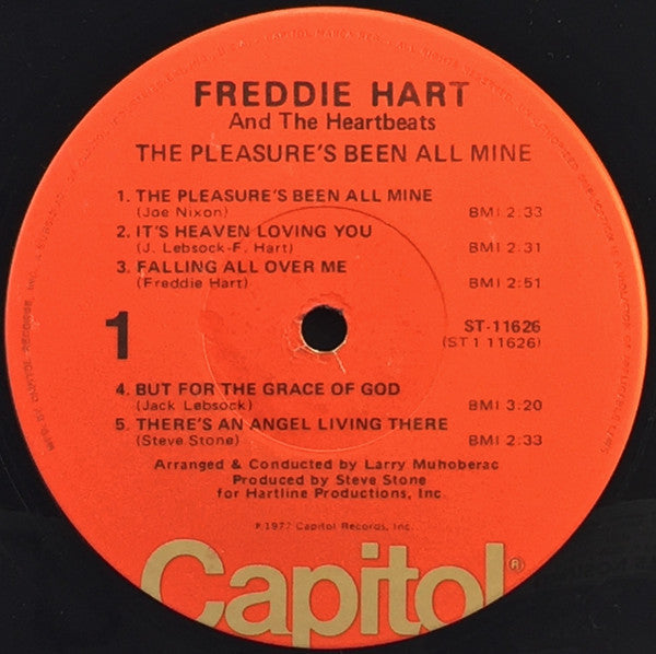 Freddie Hart And The Heartbeats : The Pleasure's Been All Mine (LP, Album)