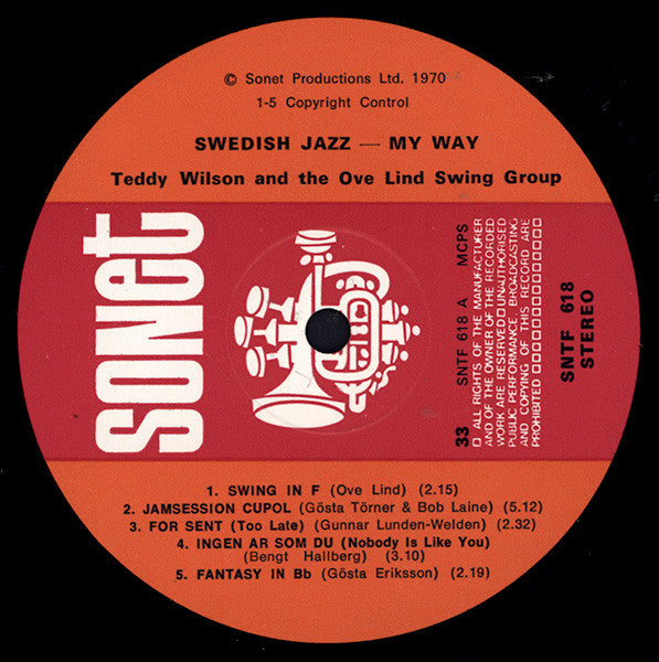 Teddy Wilson & The Ove Lind Swing Group : Swedish Jazz My Way (LP, Album)