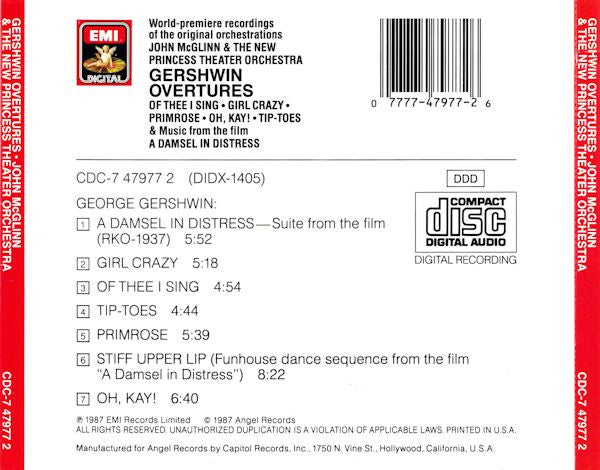 George Gershwin - John McGlinn & The New Princess Orchestra : Gershwin Overtures (CD, Album)