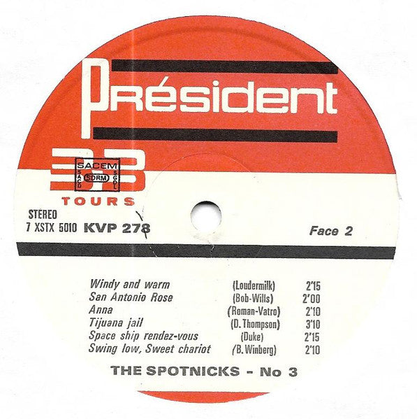 The Spotnicks : N°3 (LP, Album, RE)