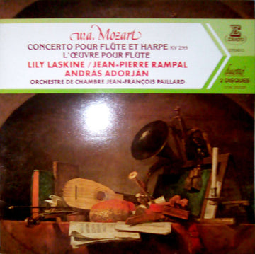 Wolfgang Amadeus Mozart - Lily Laskine, Jean-Pierre Rampal, András Adorján, Orchestre De Chambre Jean-François Paillard : Concerto Pour Flûte Et Harpe KV 299 - L'œuvre Pour Flûte (2xLP, Comp, Gat)