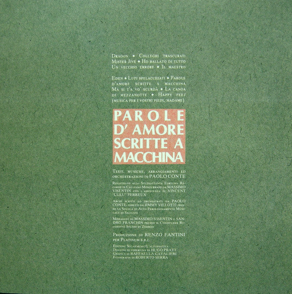 Paolo Conte : Parole D'Amore Scritte A Macchina (CD, Album)