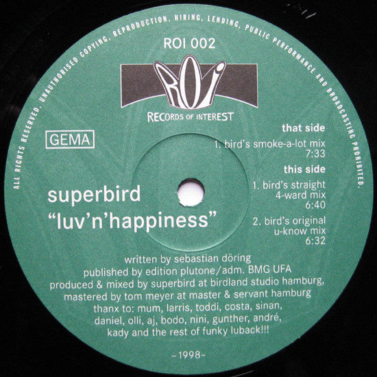 Superbird : Luv'n'Happiness (12")