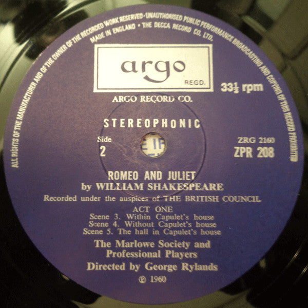 William Shakespeare : Romeo and Juliet (4xLP, RP + Box)