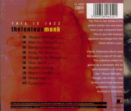 Thelonious Monk : This Is Jazz (CD, Comp)