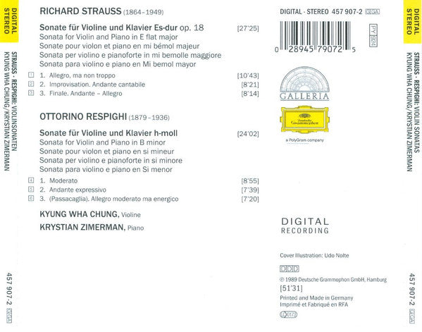 Richard Strauss, Ottorino Respighi - Kyung-Wha Chung, Krystian Zimerman : Violin Sonatas (CD, Album)