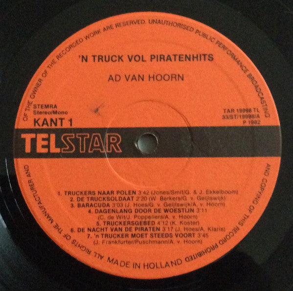 Ad van Hoorn : 'n Truck Vol Piratenhits (LP, Album)