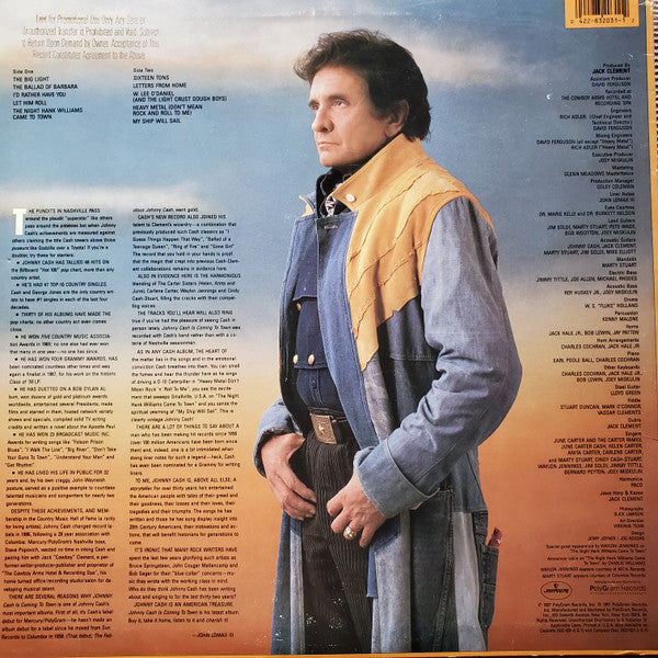 Johnny Cash : Johnny Cash Is Coming To Town (LP, Album, Promo)