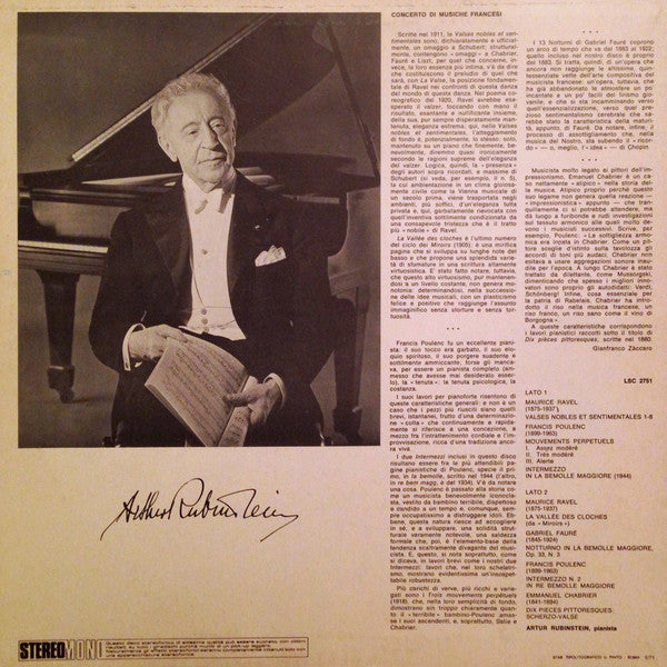 Arthur Rubinstein : Concerto Di Musiche Francesi (LP, Album)