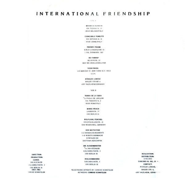 Various : International Friendship (LP, Album, Comp)