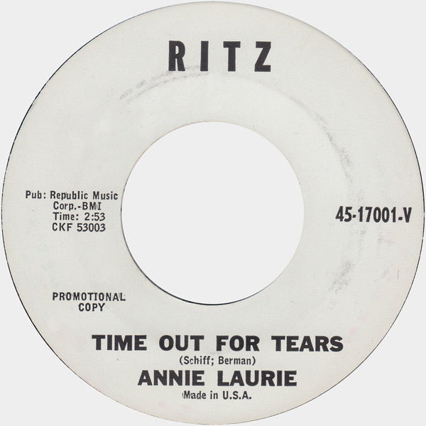 Annie Laurie : Trouble In Mind / Time Out For Tears (7", Single, Promo)