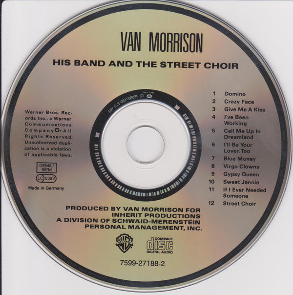 Van Morrison : His Band And The Street Choir (CD, Album, RE)