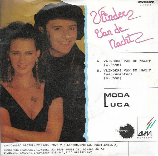 Moda Luca : Vlinders Van De Nacht (7", Single)