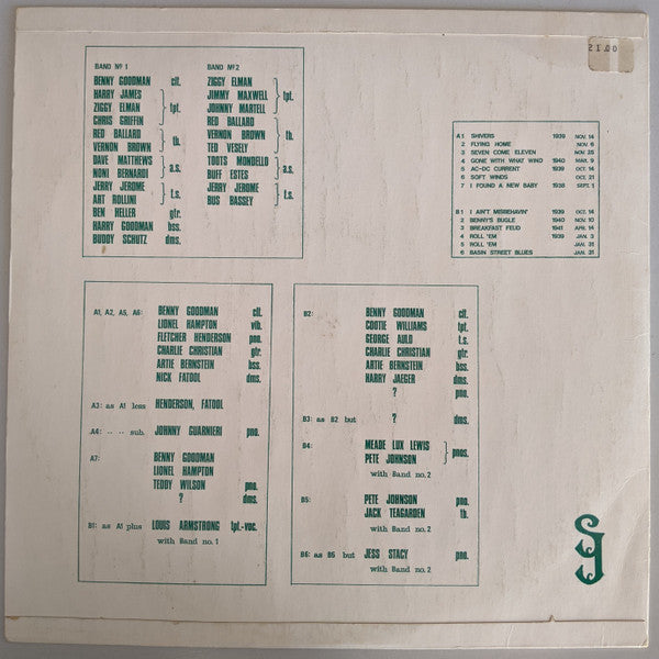 Benny Goodman : The Benny Goodman Sextet & Orchestra (LP, Comp, Mono)