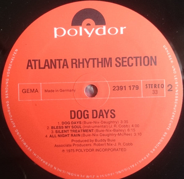 Atlanta Rhythm Section : Dog Days (LP, Album)