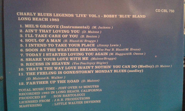 Bobby Bland : Long Beach 1983 (CD, Album)