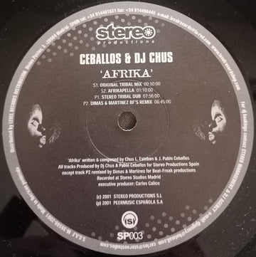 Ceballos & DJ Chus* : Afrika (12")