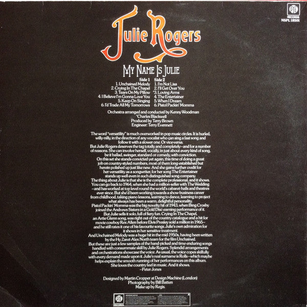 Julie Rogers : My Name Is Julie (LP, Album)