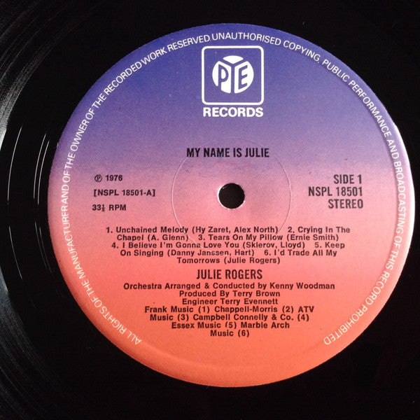 Julie Rogers : My Name Is Julie (LP, Album)