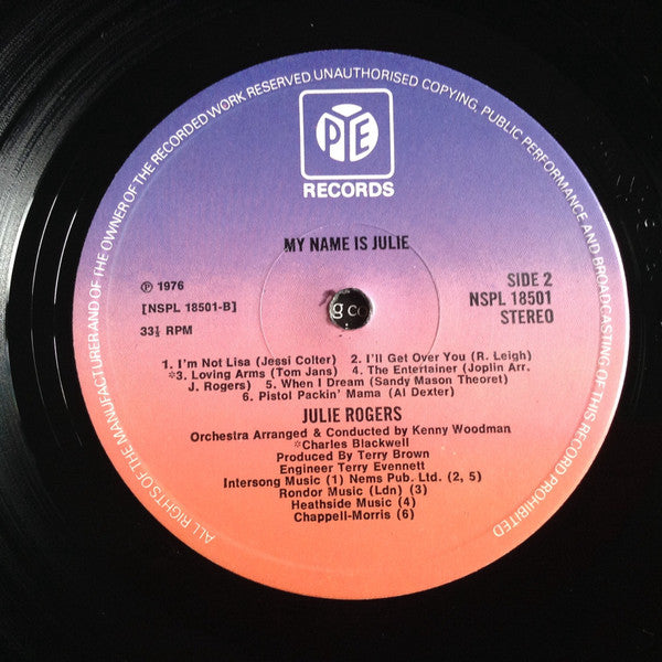 Julie Rogers : My Name Is Julie (LP, Album)