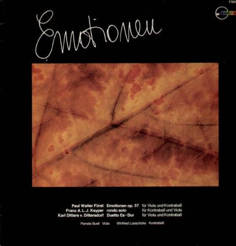 Paul Fürst, Franz Anton Leopold Keyper, Carl Ditters von Dittersdorf, Pamela Buell, Winfried Loeschcke : Emotionen (LP)