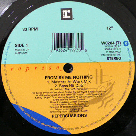 Repercussions : Promise Me Nothing (12")
