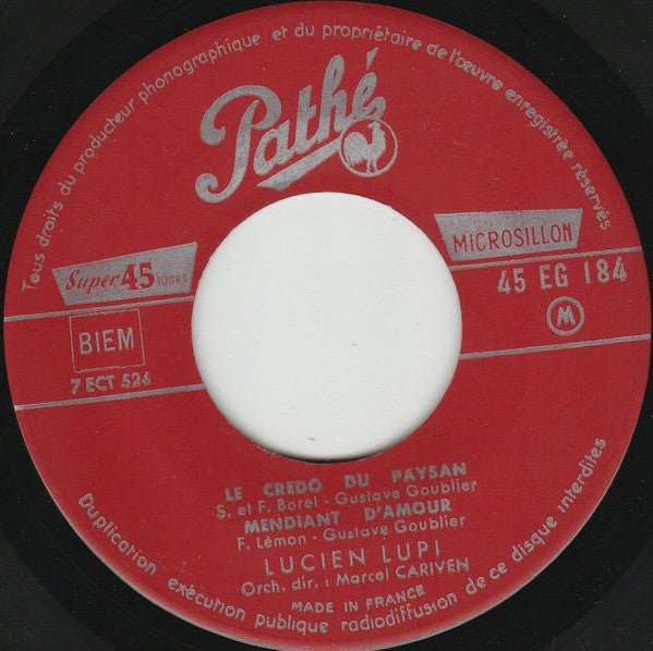 Lucien Lupi : 1 - L'angelus De La Mer (7", EP)