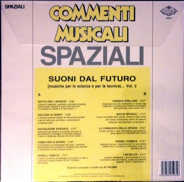 Alfaluna : Spaziali - Suoni Dal Futuro (Musiche Per La Scienza E Per La Tecnica)... Vol. 2 (LP, RE, RM)