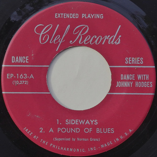 Johnny Hodges : Dance With Johnny Hodges (7", EP)