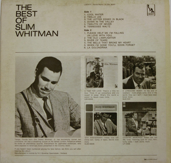 Slim Whitman : The Best Of Slim Whitman (LP, Album)