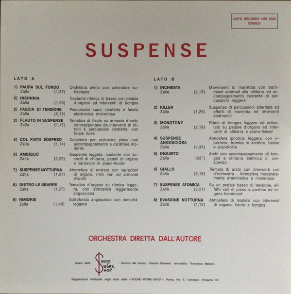 M. Zalla : Suspense (LP, Album, RE + CD, Album, RE + S/Edition)