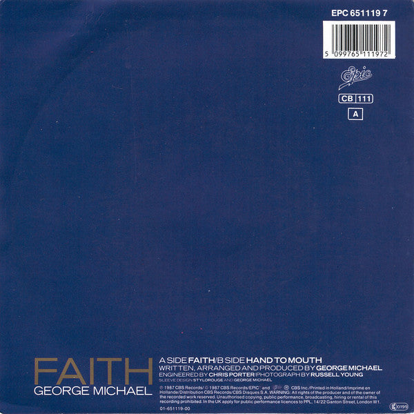 George Michael : Faith  (7", Single)