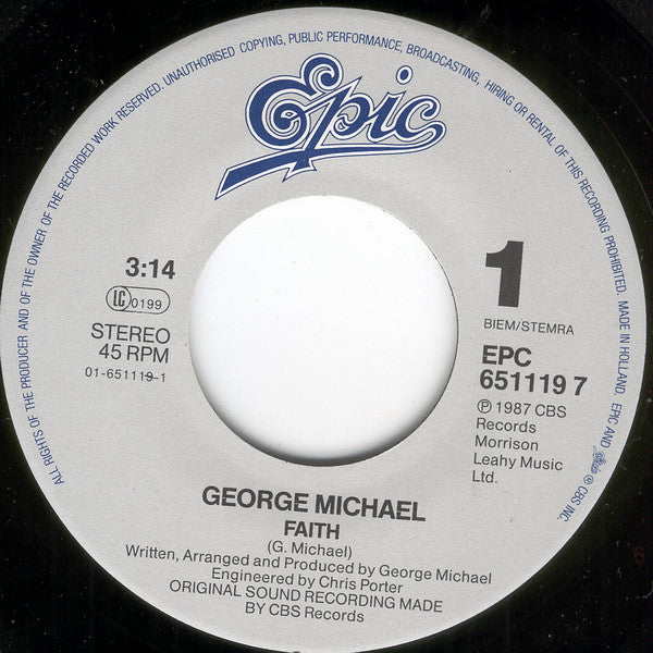 George Michael : Faith  (7", Single)