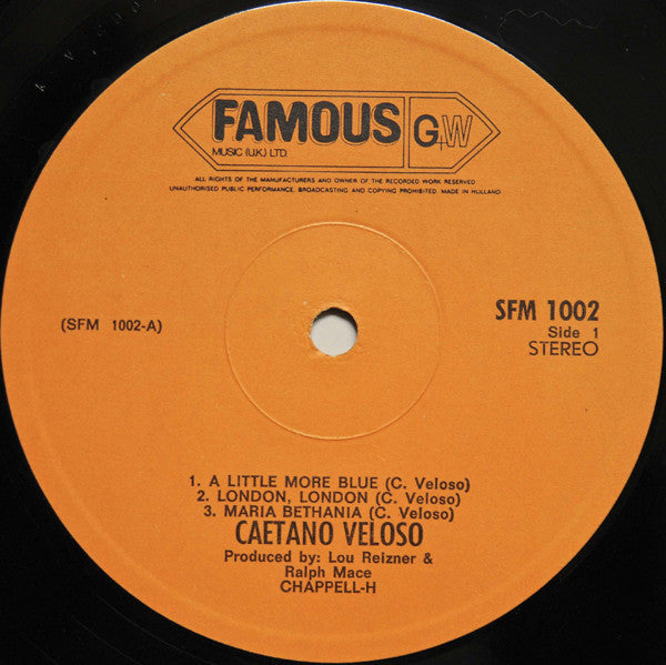 Caetano Veloso : Caetano Veloso (LP, Album)