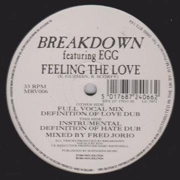 Breakdown (2) : Feeling The Love (12")