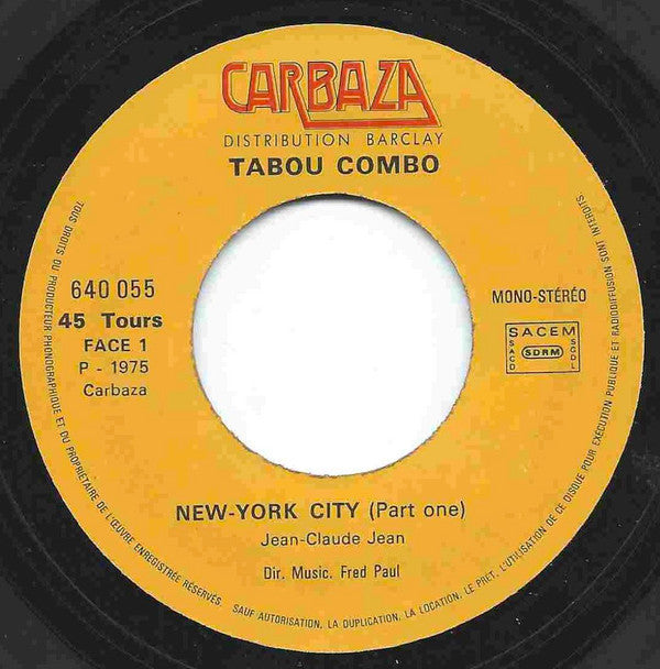 Tabou Combo : New York City (7", Single)