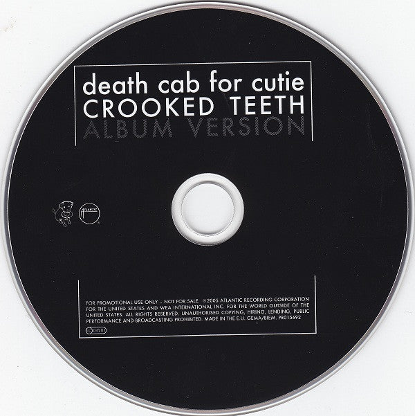 Death Cab For Cutie : Crooked Teeth (CD, Single, Promo)
