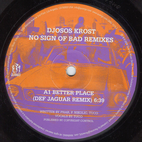 Djosos Krost : No Sign Of Bad Remixes (12")