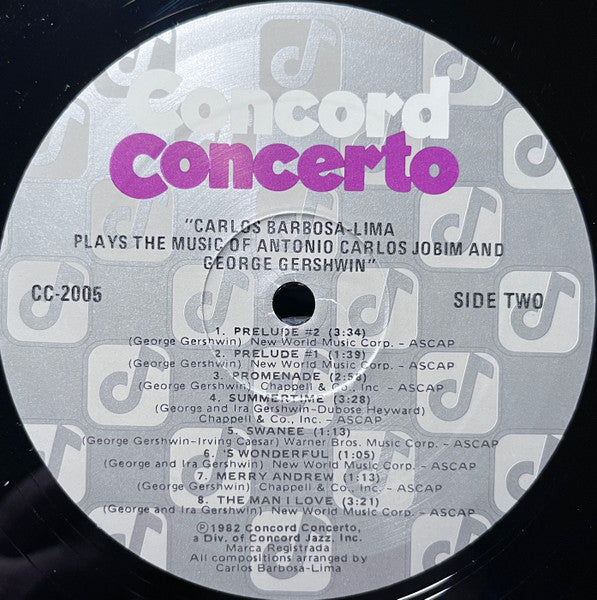Carlos Barbosa-Lima : Plays The Music Of Antonio Carlos Jobim & George Gershwin (LP, Album)
