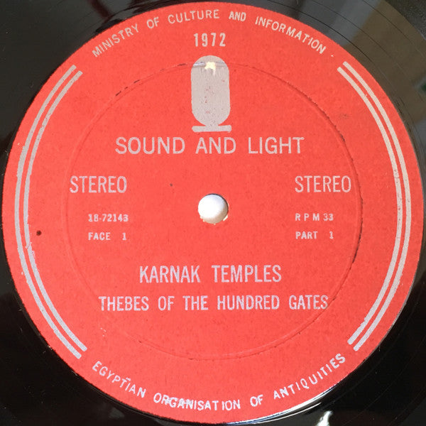 Gaston Bonheur, Georges Delerue : Karnak Temples (Thebes Of The Hundred Gates - Sound And Light) (2xLP, Album, Eng)