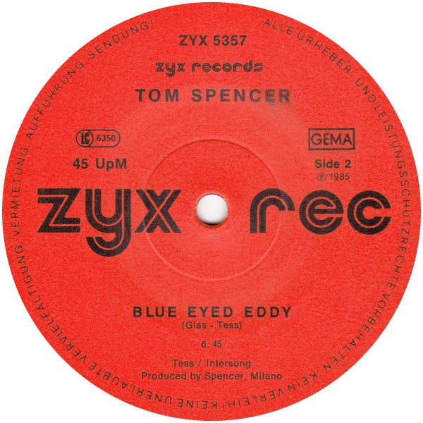 Tom Spencer (3) : Get Love / Blue Eyed Eddy (12", Maxi)
