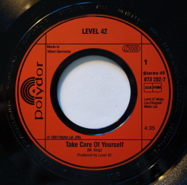 Level 42 : Take Care Of Yourself (7", Single)