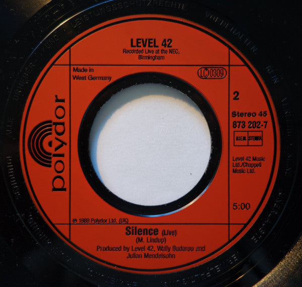 Level 42 : Take Care Of Yourself (7", Single)