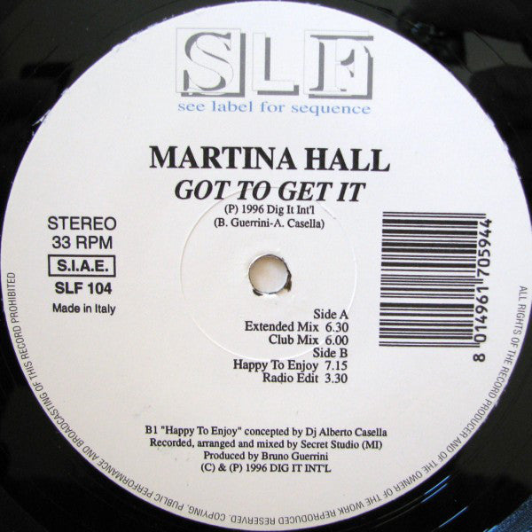 Martina Hall : Got To Get It (12")
