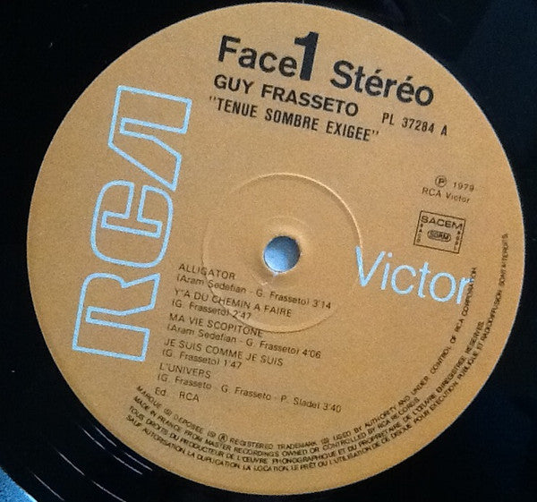 Guy Frasseto : Tenue Sombre Exigée (LP, Album, Gat)