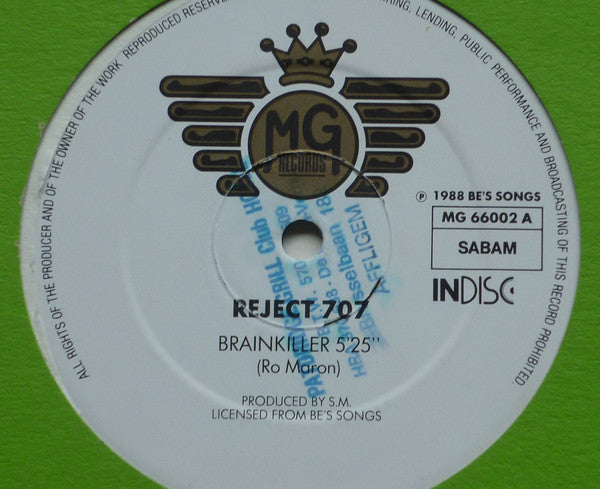 Reject 707 : Brainkiller (12")
