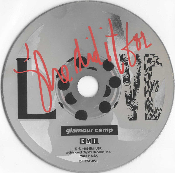 Glamour Camp : She Did It For Love (CD, Single, Promo)