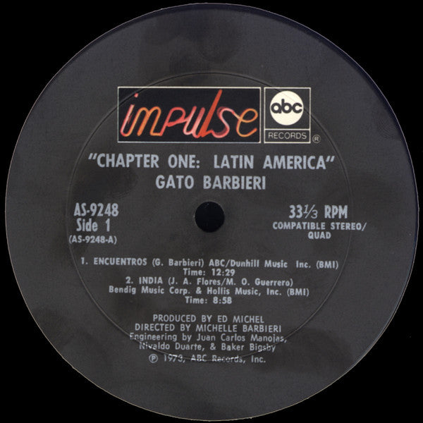 Gato Barbieri : Chapter One: Latin America (LP, Album, Quad)