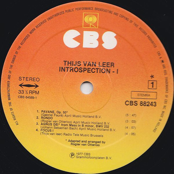Thijs van Leer : Introspection Album I & II (2xLP, Comp)